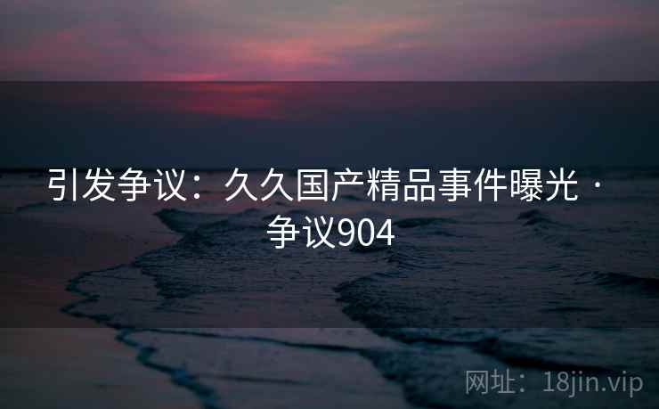 引发争议：久久国产精品事件曝光 · 争议904